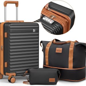 Carry on Luggage Sets,20 Inch Expandable Carry-on Suitcase with Spinner Wheels,Hard Shell Lightweight Rolling Travel Luggage with TSA Lock